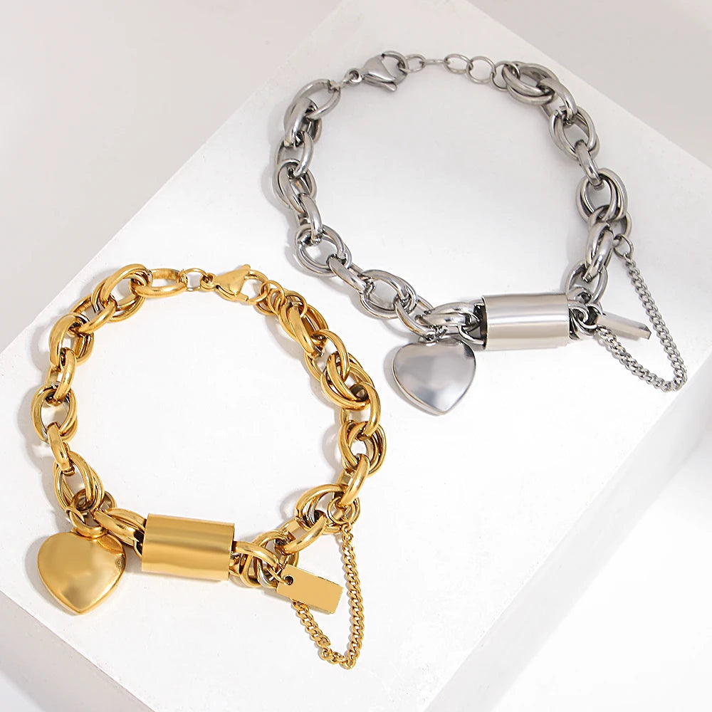 Amora Lock Chain Bracelet