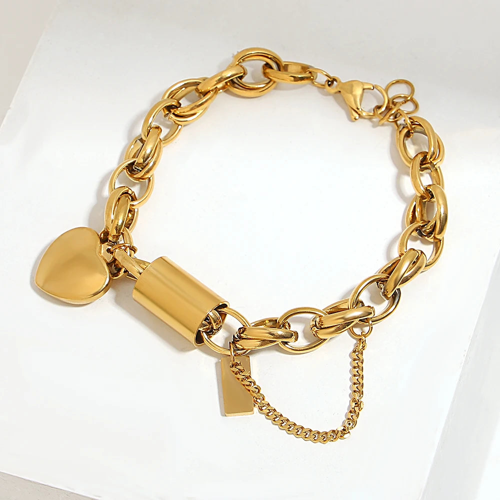 Amora Lock Chain Bracelet