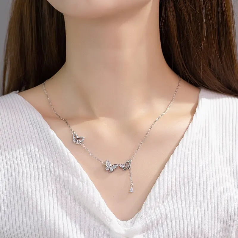 Crystal Butterfly Necklace