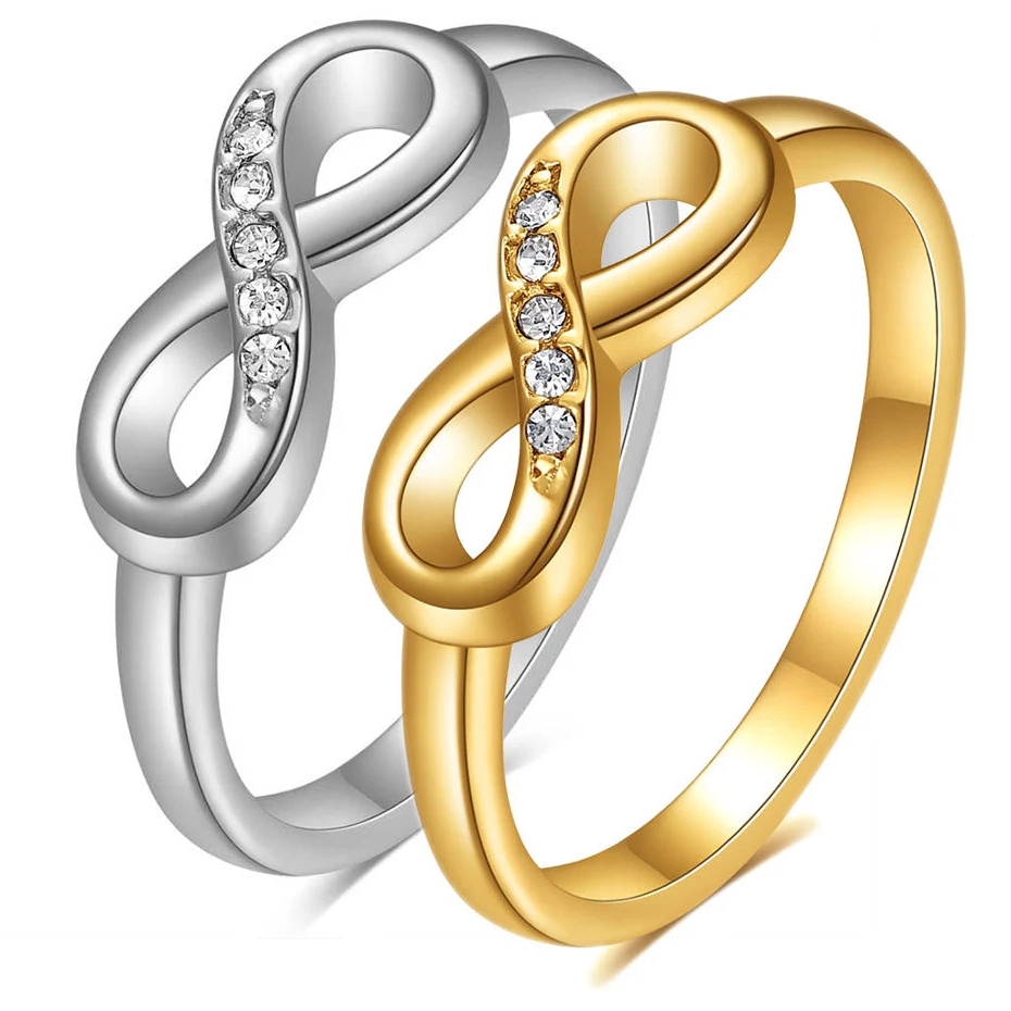 Infinity Grace Adjustable Ring – Gold & Silver