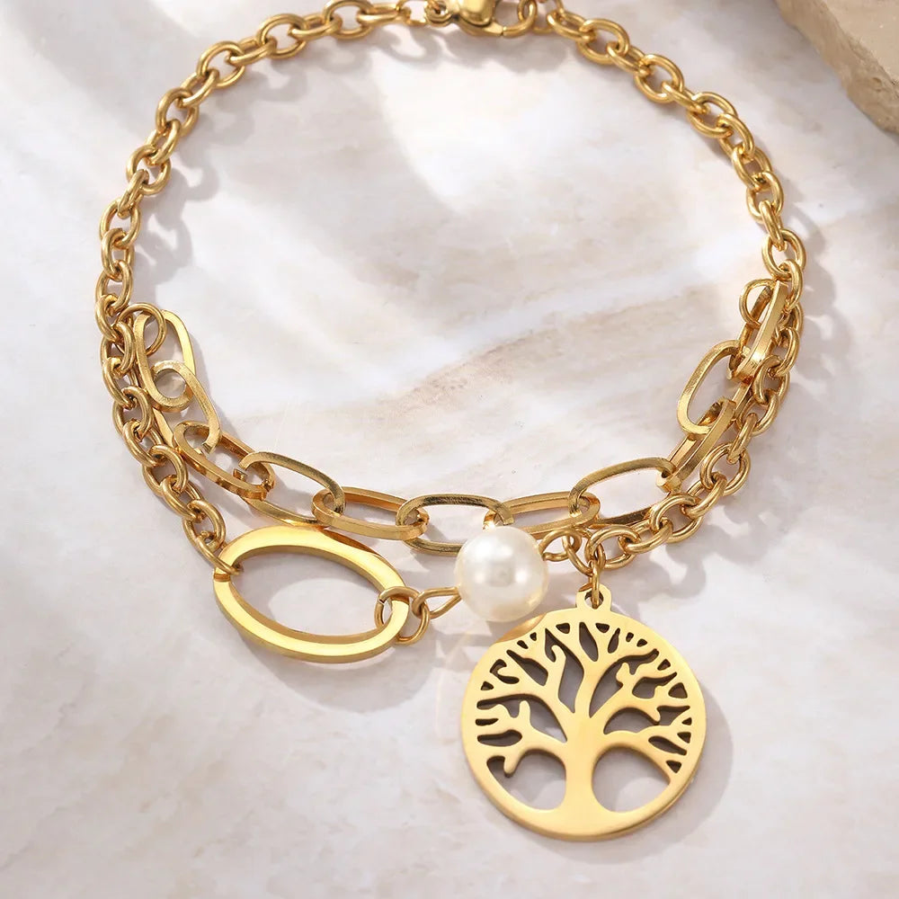 Aurelia Gold Curve Bracelet