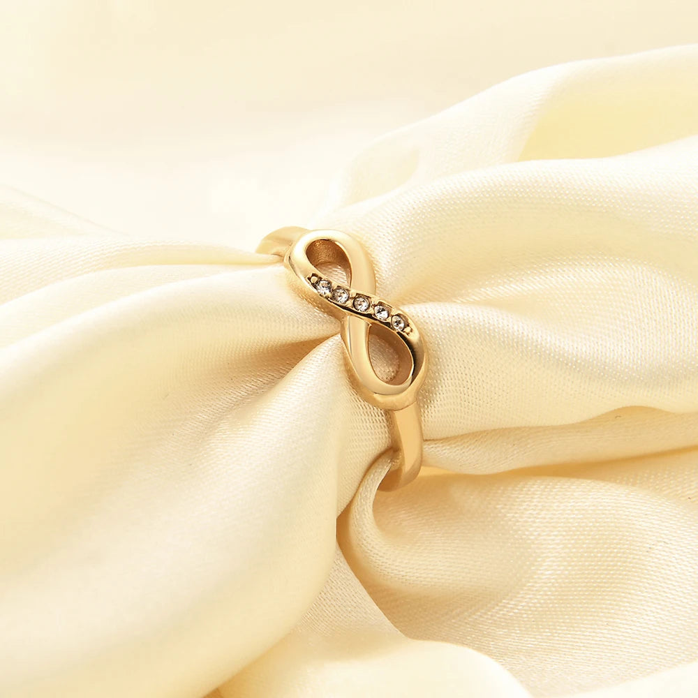 Infinity Grace Adjustable Ring – Gold & Silver